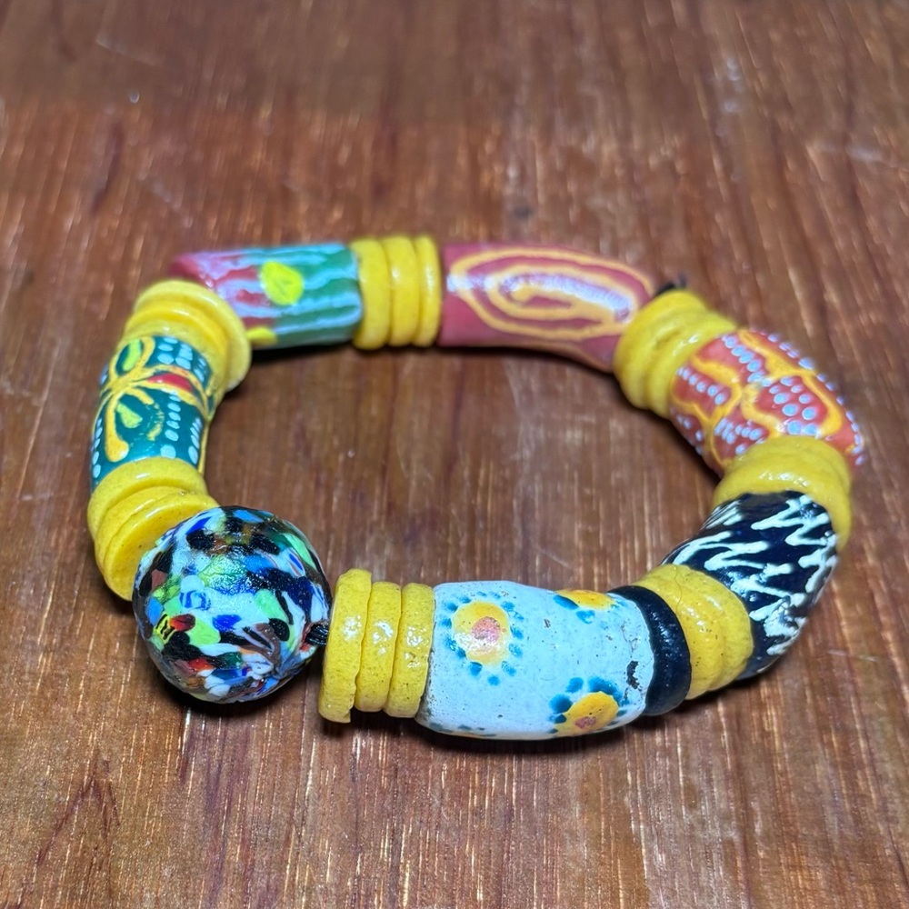 Vintage African Trade Bead Bracelet!!